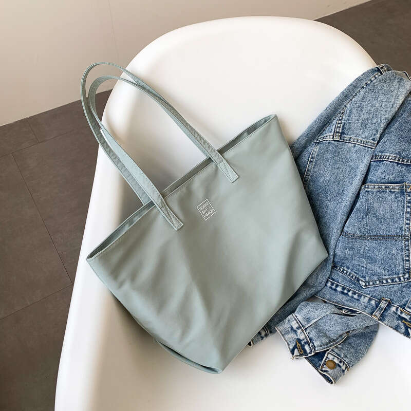 Classroom Commuter Tote Canvas Waterproof Nylon Big Leisure Women's Large Capacity Shoulder Bag