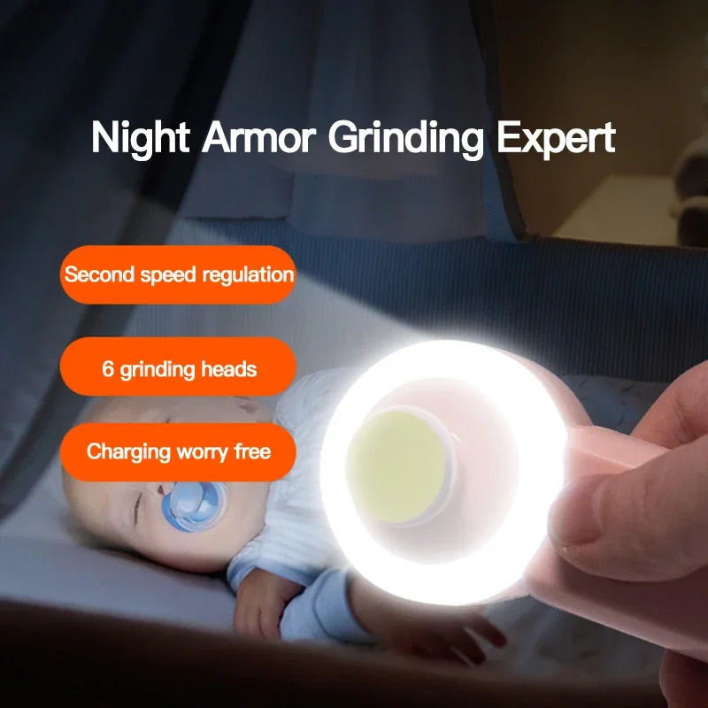 Luminous Rechargeable born Electric Nail Clipper Baby Anti-clamping Scissors Baby Nail Scissors Set Baby Nail Grinder 250326