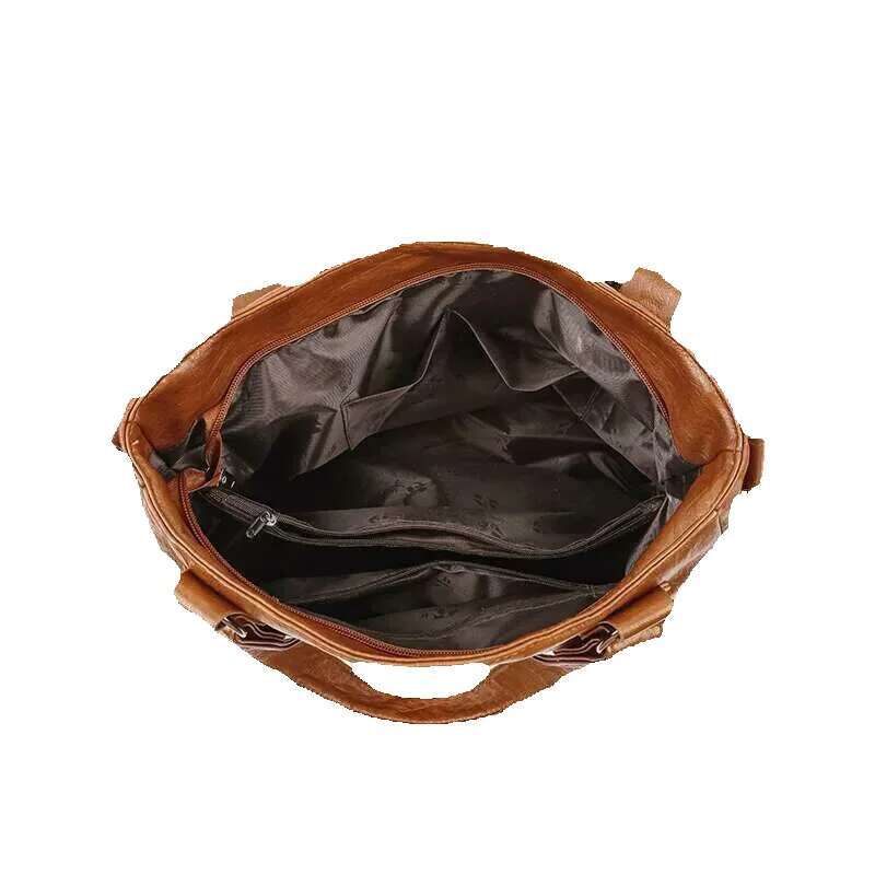 2024 New Fashionable Single Shoulder Crossbody Bag Women Large Capacity Casual Handbag Work Commutings Leather Bag Female Sac