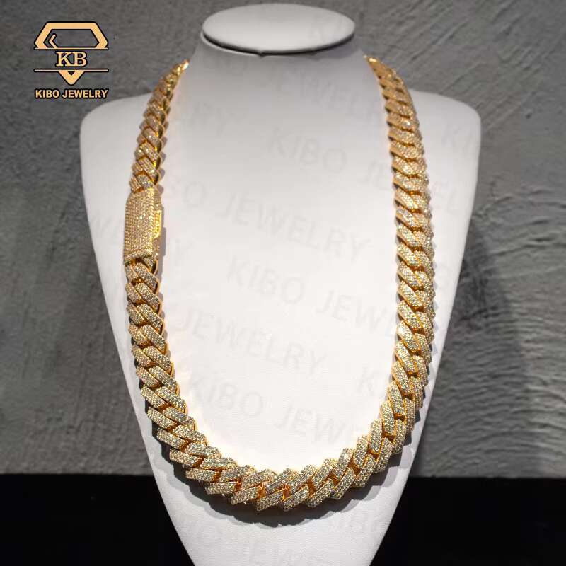 VVS Cuban Chains Moissanite 925 Sterling Silver 18mm LAB Grown Moissanite Diamond Heavy Hip Hop Jewelry Cuban Link Chain