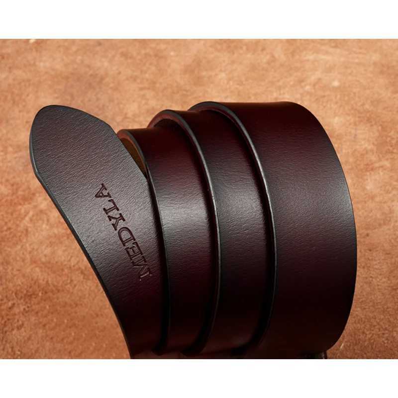 MEDYLA mens high-quality leather luxury belt classic retro alloy pin buckle mens belt W250326
