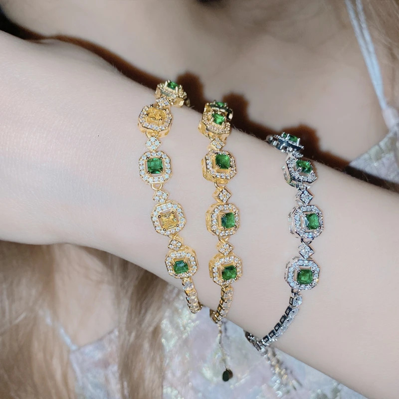 ML-YSS Mosang style jewelry white gold-plated mini set jade bracelet multi-color jewelry handmade jewelry 250326
