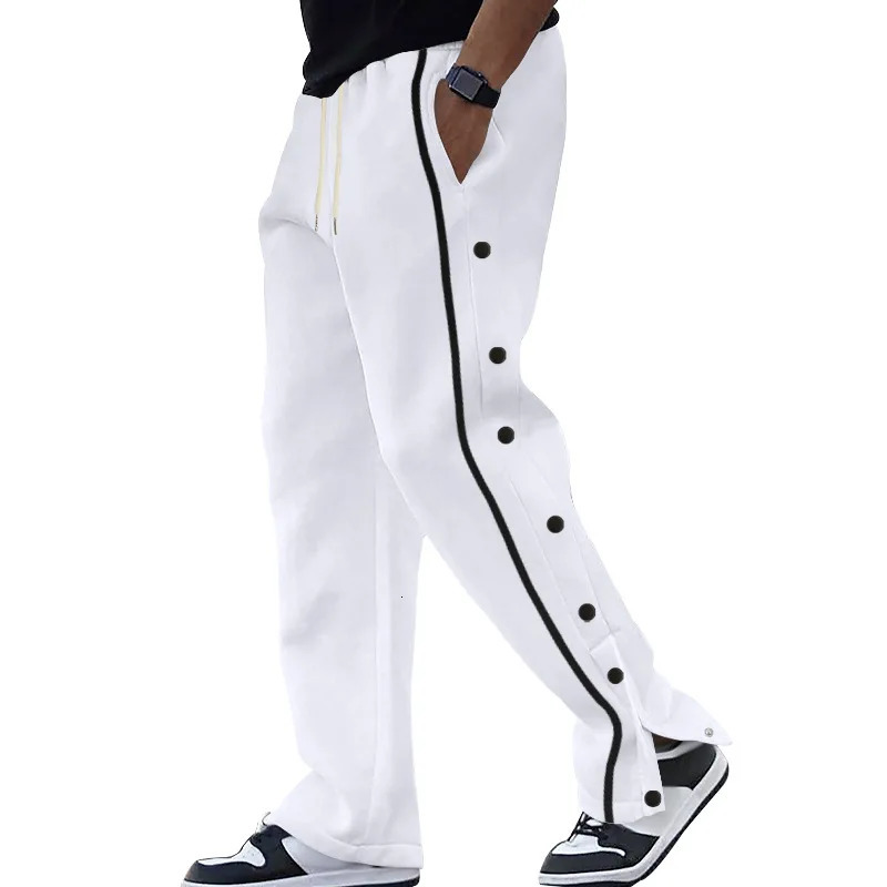 2024 casual sports bra mens autumn item button loose straight pull oversized pants strapless 250326