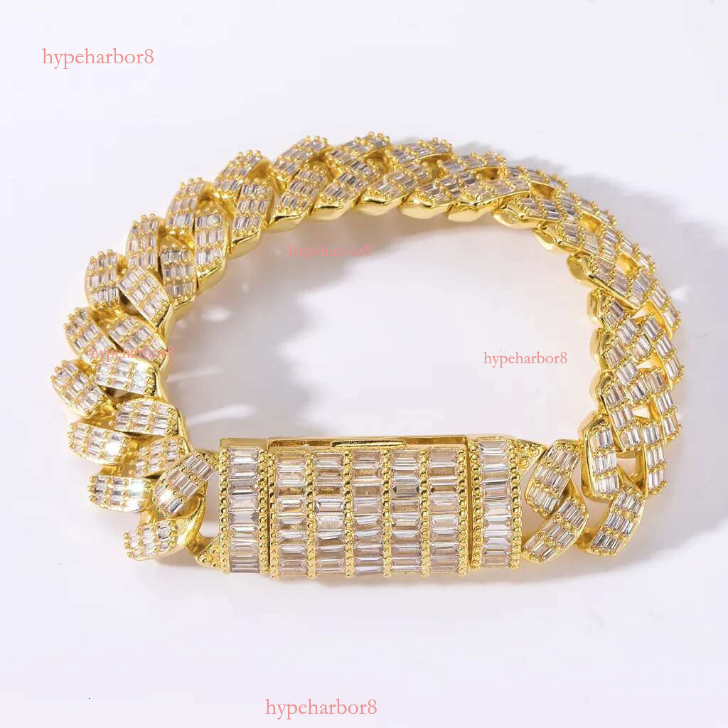 moissanite necklace designer jewelry cuban k Customization Cuban Necklace Full Iced Out Hiphop Chain Pass The Dia Test chain chains for men