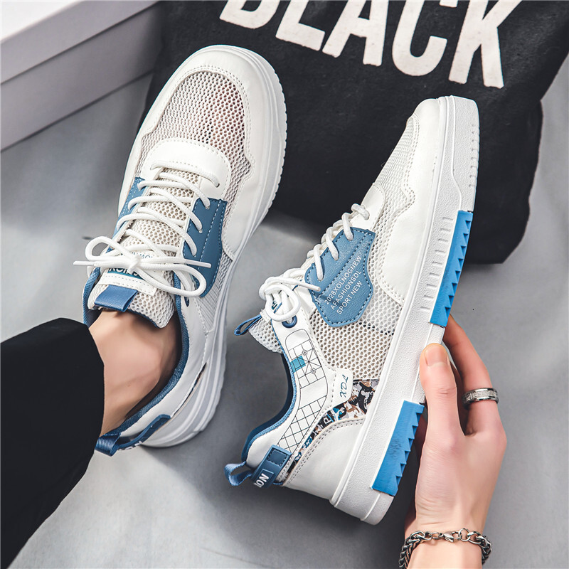 2025S New Trend Designer Spring Breathable Thin Mesh Versatile Sports And Leisure Small White Board Men S Trendy Shoes