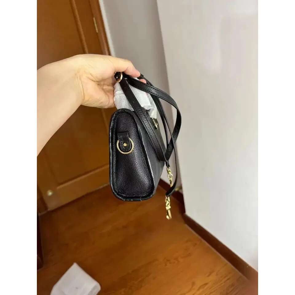 2025 Soft Leather Versatile Women's Shoulder Black Handbag New Mini Motorcycle Crossbody Bag Suitable For Women