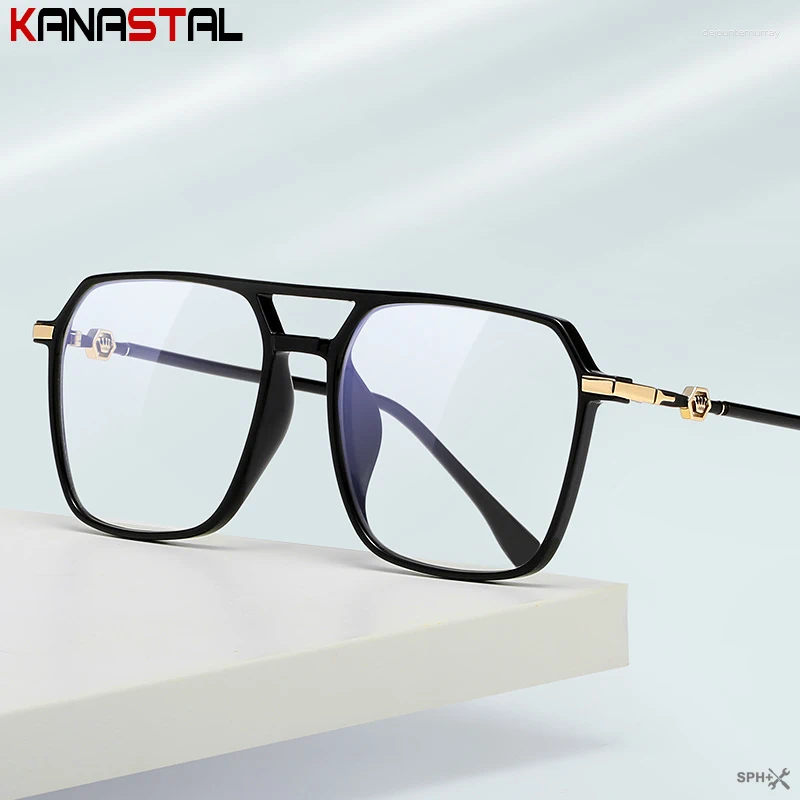 Sunglasses Women Optics Reading Glasses Prescription Lenses Myopia Eyewear Men Blue Light Blocking Computer TR90 Metal Big Eyeglasses Frame