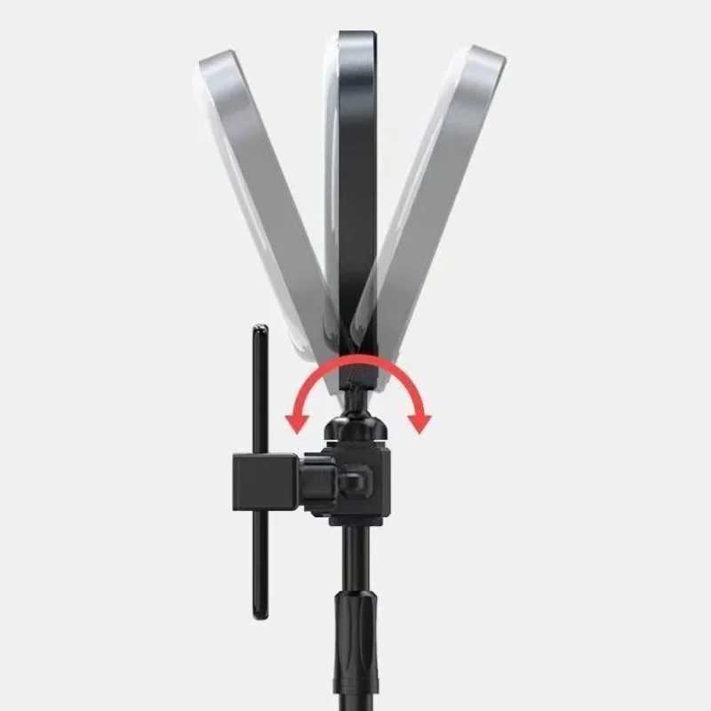 Mobile with ring light tripod top desktop phone stand used for video photo shooting floor standXJ250326