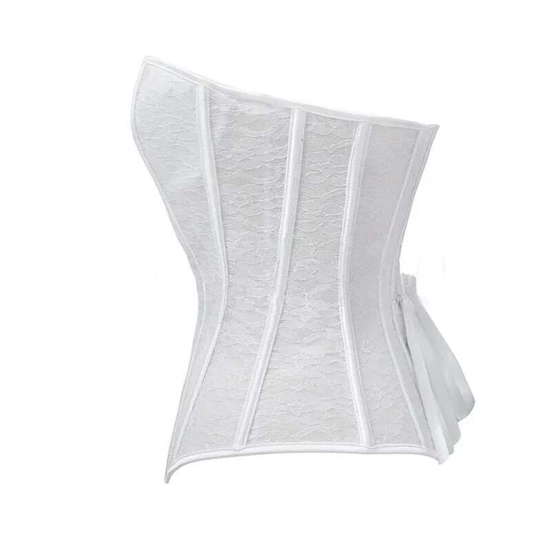 Overbust Bustiers Sexy Corset For Women Lace Perspective Transparent gerie Femme Black White