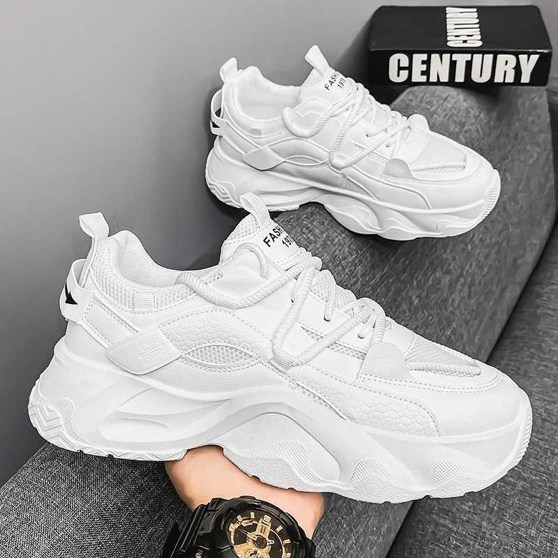 Mens Sneakers Fashion Luxury White Platform Sports Shoes Outdoor Man Running Shoes Increased Breathability Men Shoes ZapatillasC250325