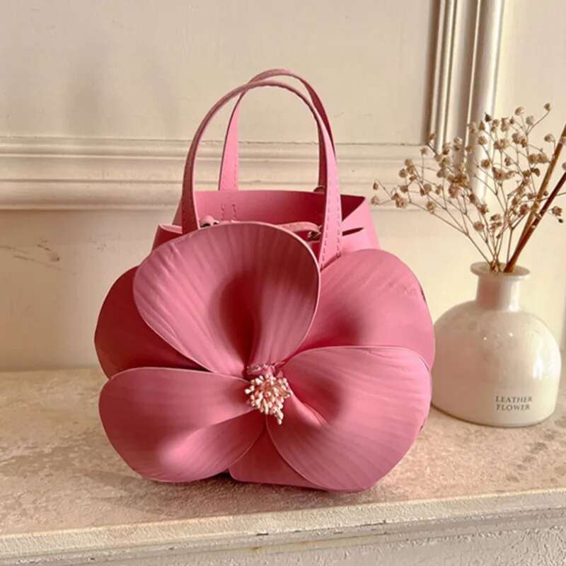 Women Rose Wer Handbag Creative Evening Dinner Purse Shoulder Crossbody Chain Bag