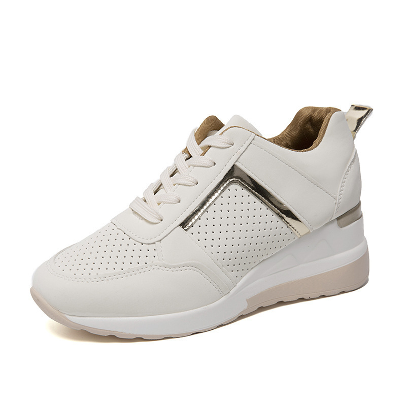 Light Luxury Designer Shoes 2025 Summer New Multi Functional Board Shoes Thick Bottom Slope Heel Casual Sports Mesh Women's Single Shoes Size 43 