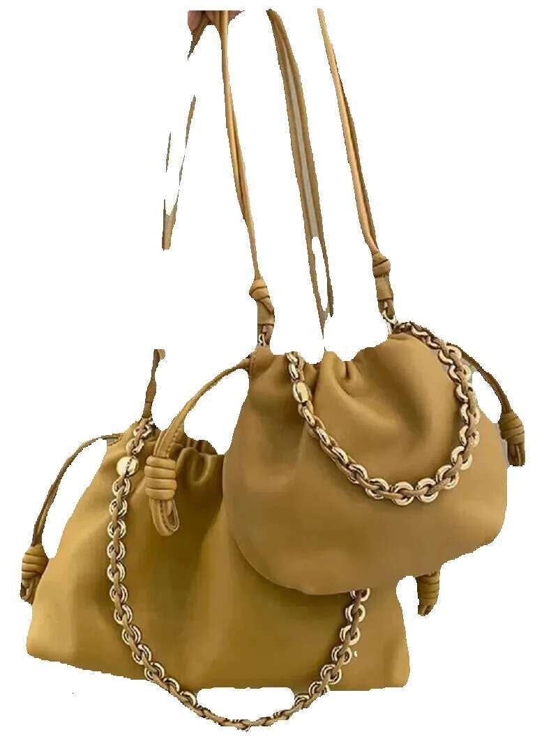 New Women's Cloud Drawstring Hobos Crossbody Real Leather One Shoulder Casual Bucket Bag