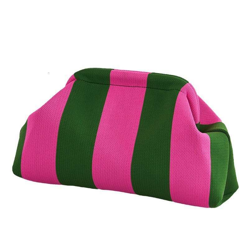 77 Women's beach girl's versatile commuting striped cloud bag, flying woven handbag