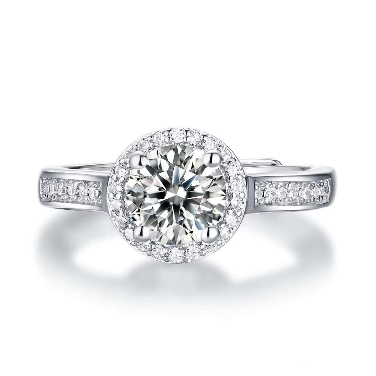 Fashion Custom Moissanite Rings Wedding Jewelry 925 Sterling Silver Women Engagement Ring