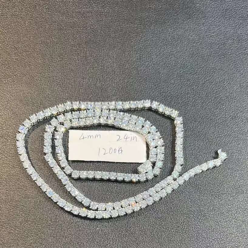 Manufacturers High Quality 4mm 16 Inch Customized Moissanite Jewelry Necklace Hot Selling Customized Gift