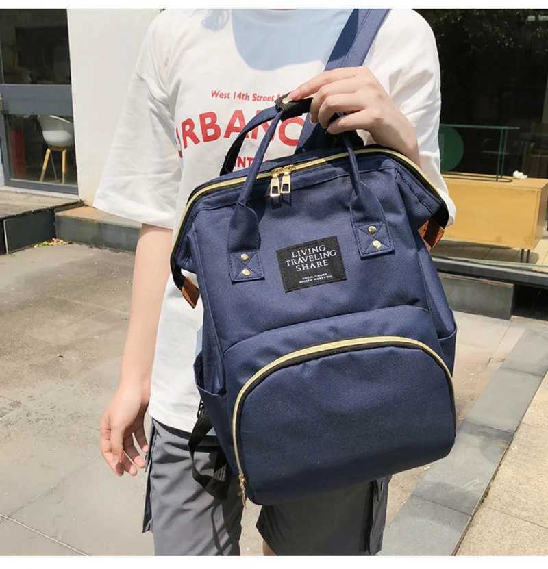 Multi-Function Large Capacity Mom Baby Bag Diaper Bag Waterproof Travel Backpack Baby Bottle Insulation Bag Open Designed ToteC250326