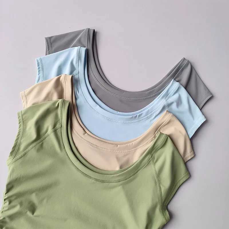 Womens Fitness Sports T-shirt Top Womens Outdoor Sports Loose Short Sleeve Fitness Running Womens Fast Drying Breathable Yoga Shirt W250326