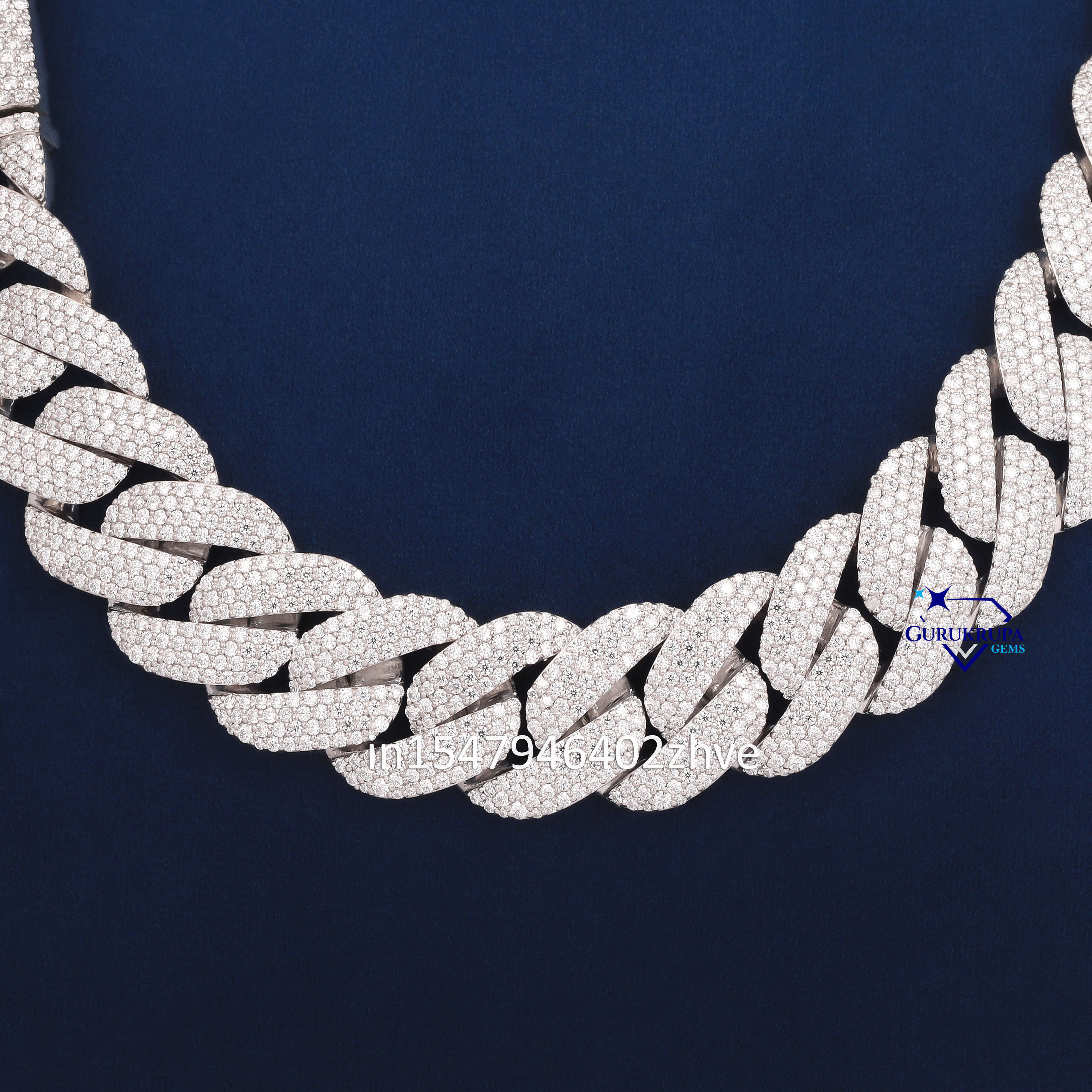 High Quality 22mm 925 Silver Moissanite Cuban Link Men Choker Jewelry Iced Out Full Diamond Cuban Link Chain Necklace for Women