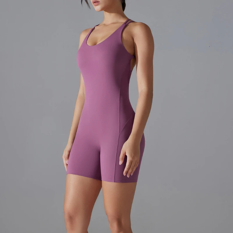 MIML One Pieces Yoga Set Sexy Backless Sporty Tight Jumpsuit Raises Butt Playsuit Women Romper Summer Gym Fitness Short Overalls 250325