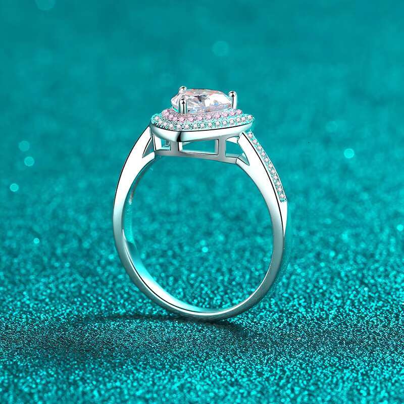 925 Sterling Silver Moissanite Ring Wedding Anniversary Ring Fashionable Silver Plated Fine Jewelry for Womens Engagement Party