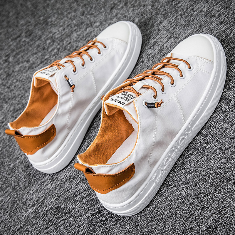 Designer Shoes Men's Summer Breathable And Comfortable Old Beijing Cloth Single Foot Lazy Canvas Sneakers Fashionable And Versatile White Small C