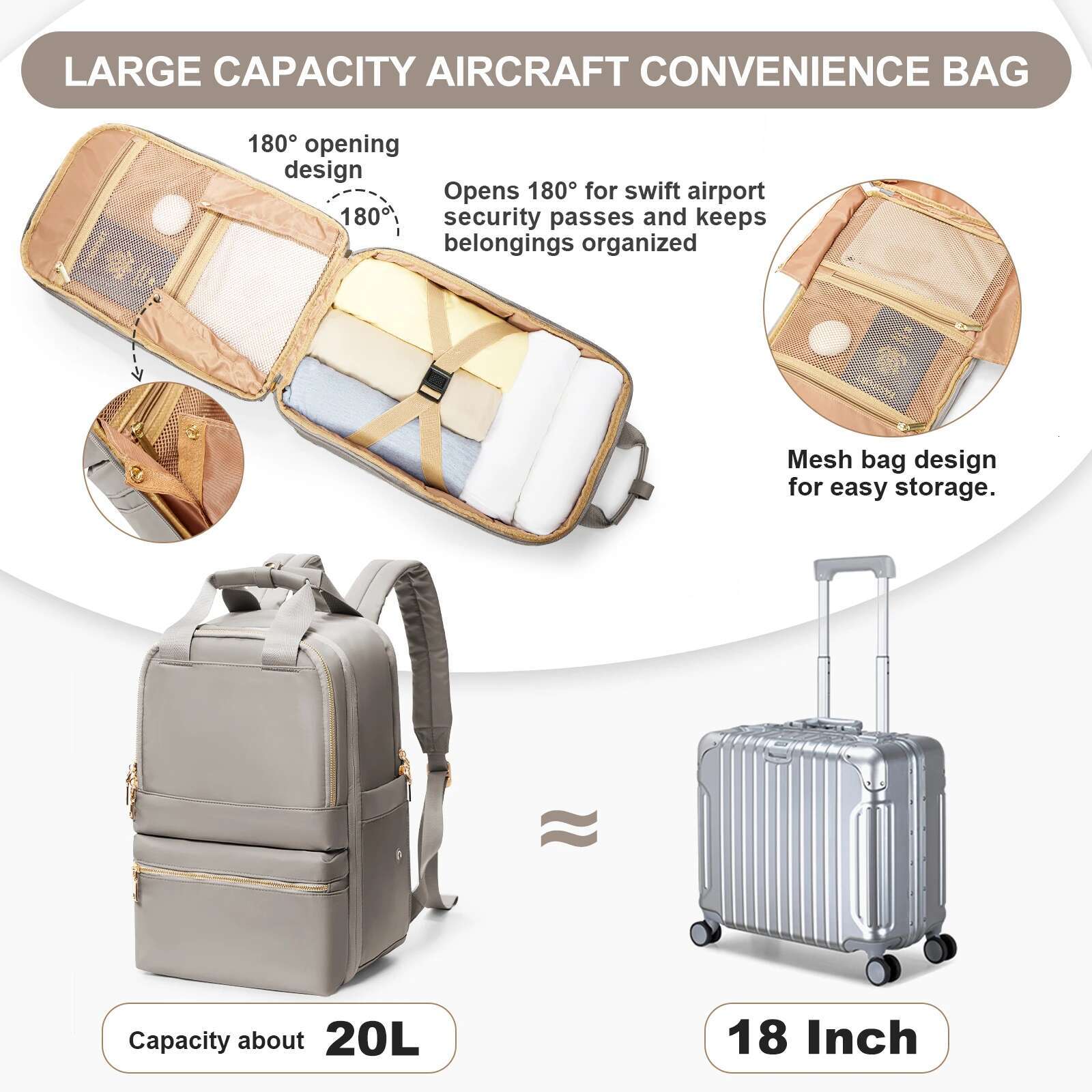 Ryanair 40X20x25 Travel Carry-Ons Leisure Hand Lage Fashion Backpack Laptop Bag Women, Gifts For Women