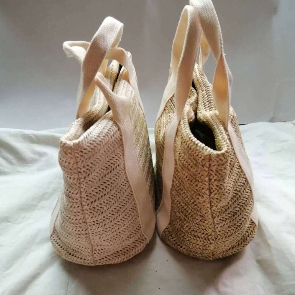 2023 Summer New Vegetable Basket Grass Woven Bohemian Style Beach Ferry Holiday Leisure Women's Bag
