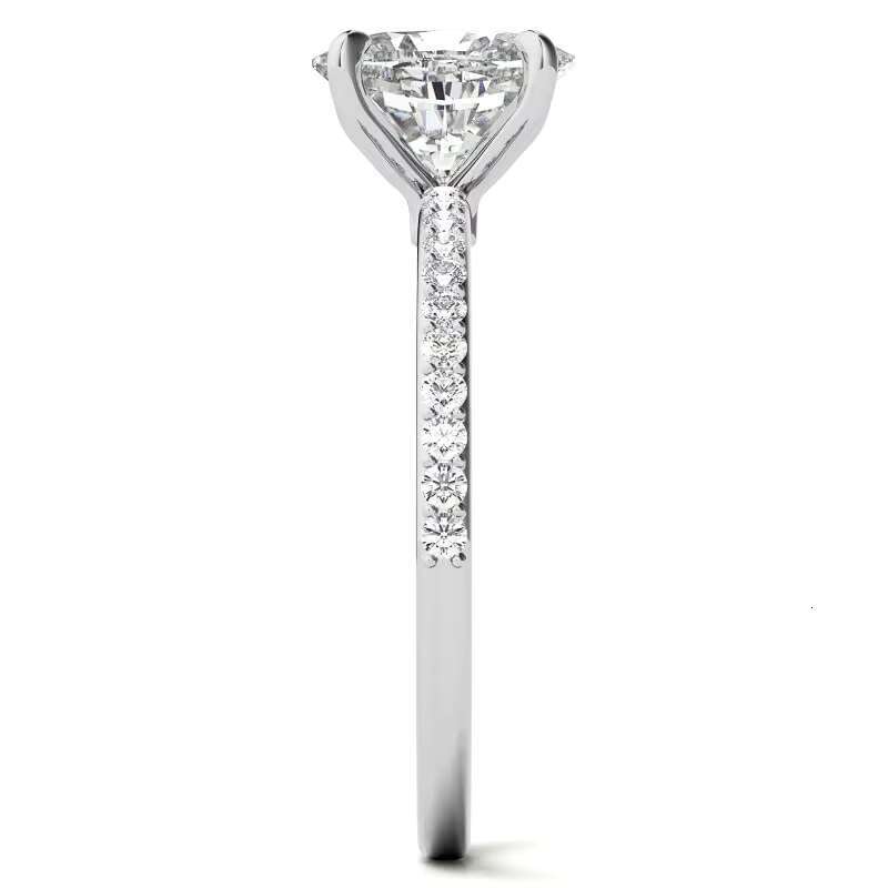 Personalized S925 Sterling Silver Plated 9k/10k/14k/18k Gold Oval Cut Zircon Diamond Engagement Ring Fot Women