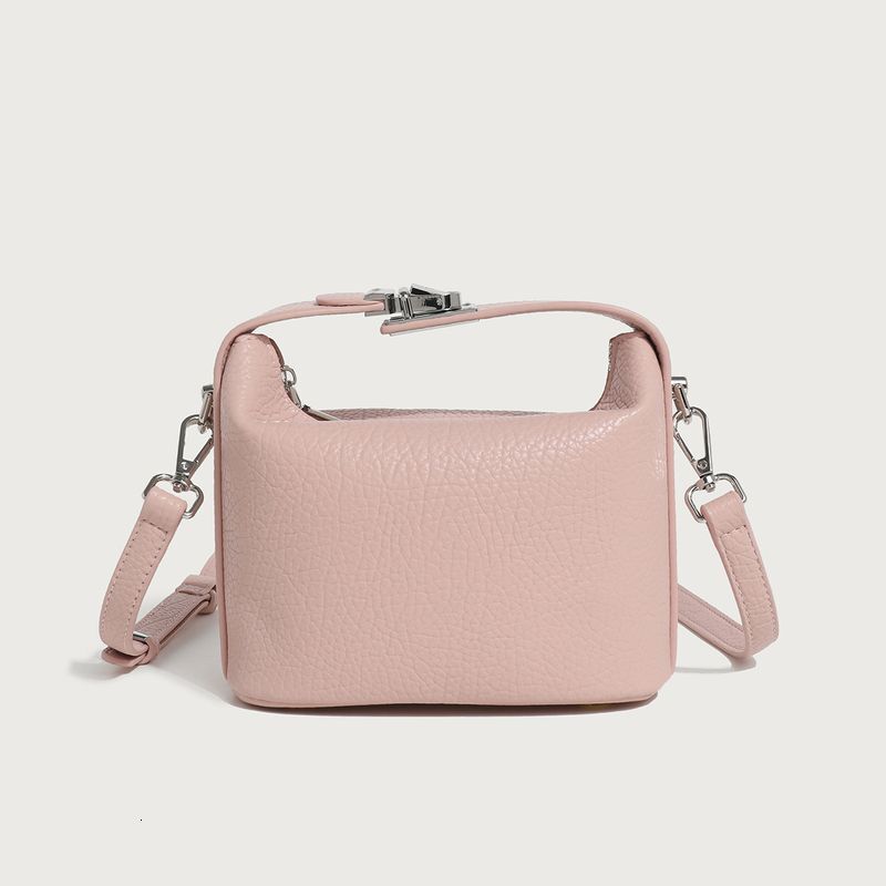 Simple And Fashionable Portable Bucket Small Female Niche Design Simple Messenger French Soft Cotton Shoulder Bag