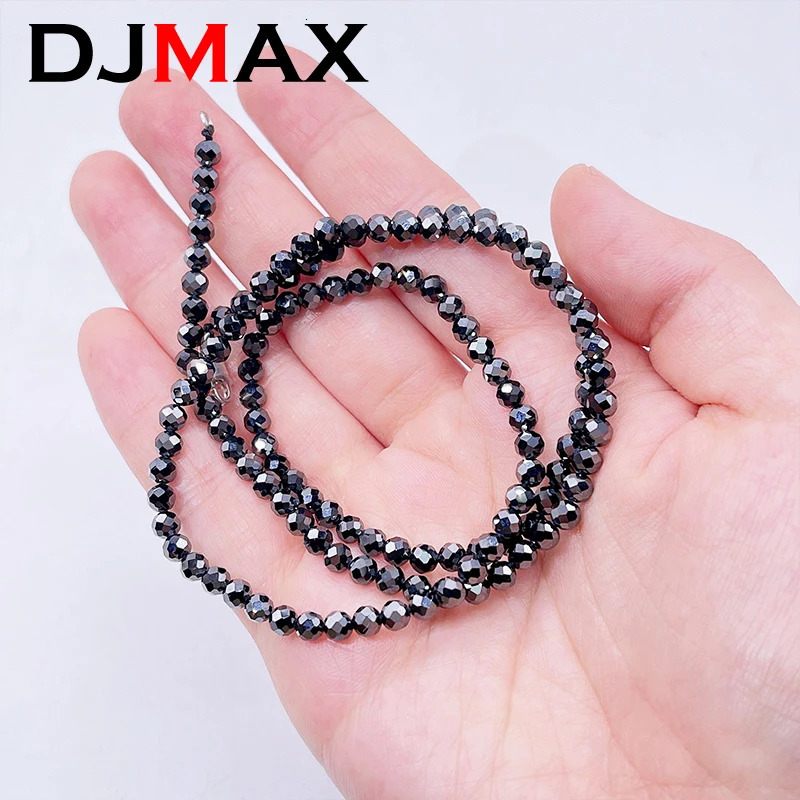 DJMAX 4mm Bead Necklace Womens Original 925 Pure Silver DIY Mens Bracelet Chain 250317