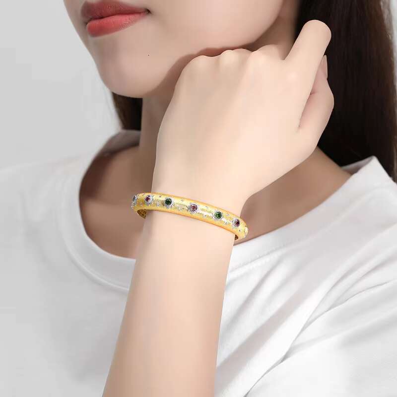 S Sier Gold Palace Design Birthday Gift for Girlfriend Bracelet