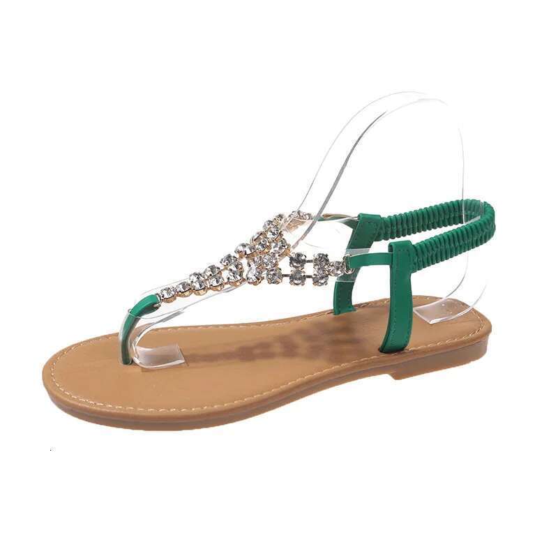 New Summer Flat Transparent Rhies Pintoe Women's Sandals, Fashion Casual Light Beach Cool, Shoes Women Sandals