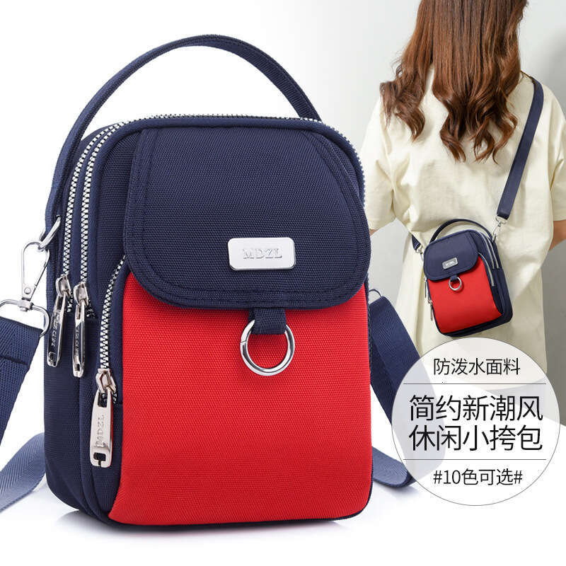 Korean version handbag, mobile phone women's crossbody fashionable and versatile, one casual small shoulder lightweight cloth bag, mother's 
