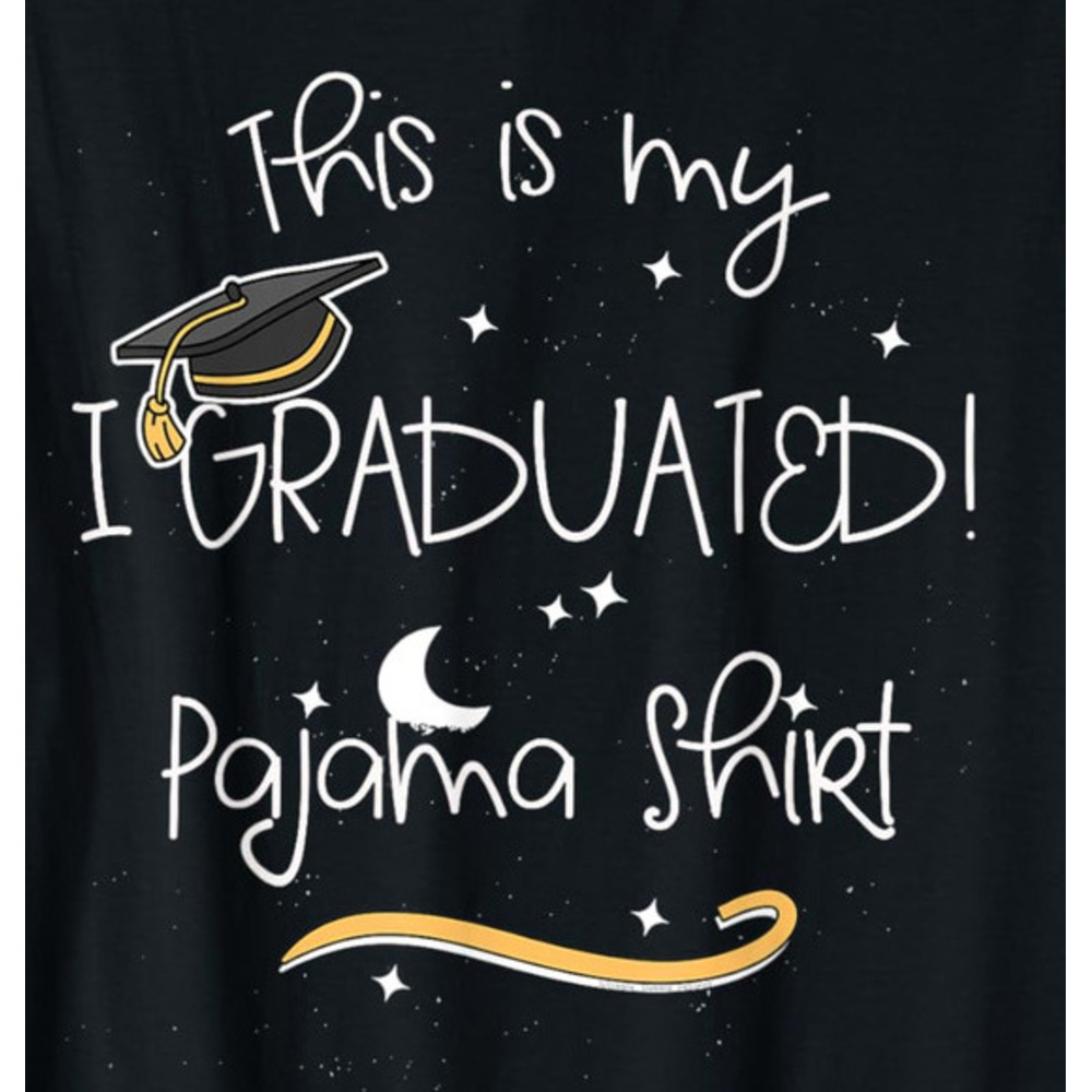 T shirt for Mens Graduate "This is My I Graduated Pajama Shirt" - Graduation Graphic Tee Casual Tops Clothes Short sleeve cool