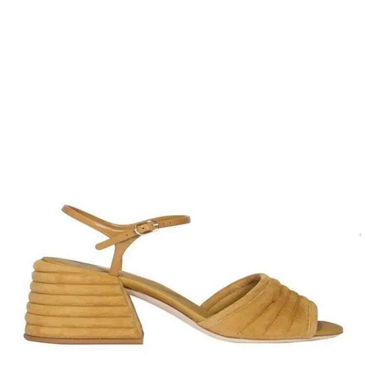 Pink High Heels Sandals Fashion PU Leather Peep Toe Chunky Heel 6CM Woman Concise Ankle Buckle Shoes Elegant Summer New