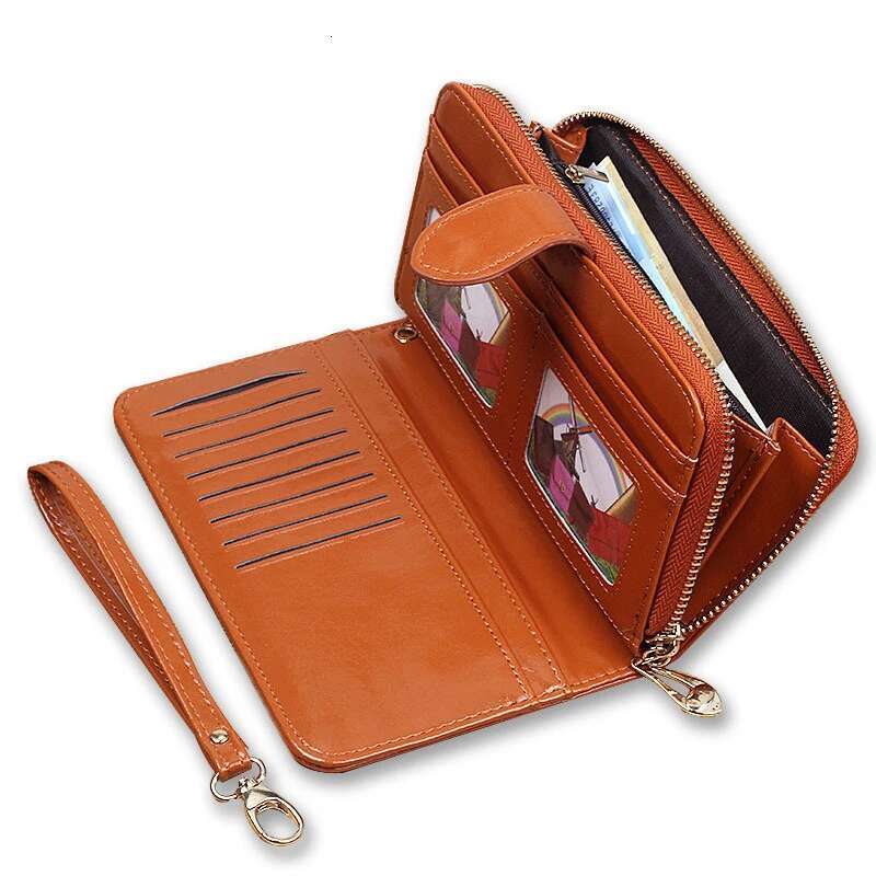 Wallet Leather Women's Wallet Fashionable Women's Wallet Wallet Wallet Long Women's Designer Wallet Zipper