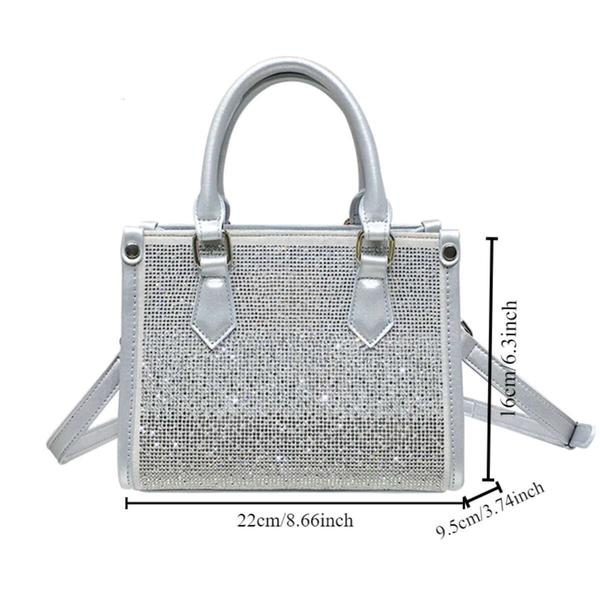 Small Niche High-End Banquet Bag Water Women's New Large Capacity Dia Studded Single Shoulder Handbag