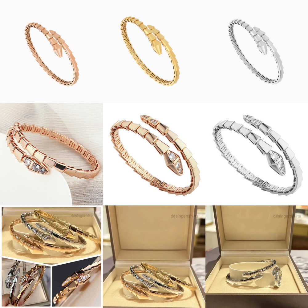Single Designer Jewelry Narrow Circle Snake Designers Bracelet Gold Bracelets Bangle Party Birthday Gift High Quality Z45X