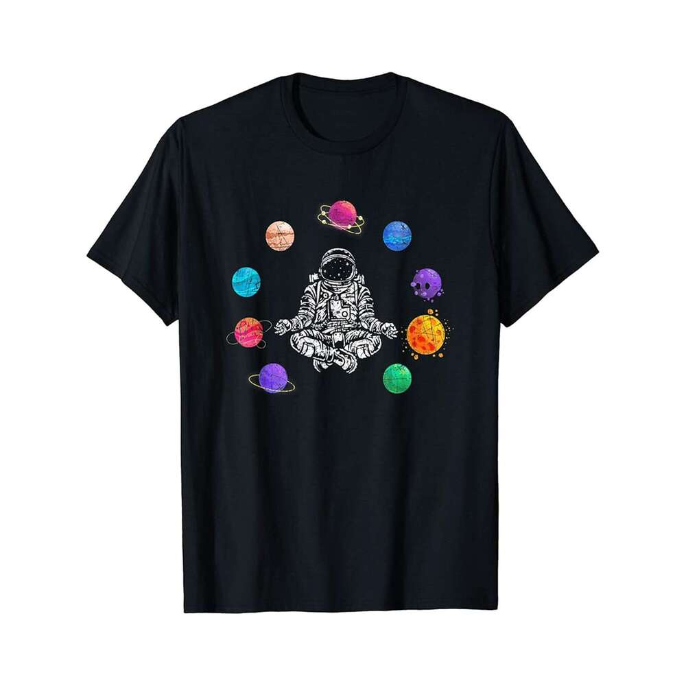 Designer T shirt Space Planets Balloon Cosmonaut Mens Gift Future Astronaut - 220g Tshits