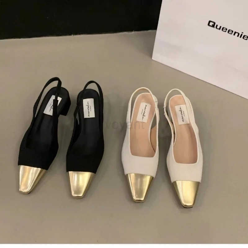 Fashion Wens Shoes Wens Dress Shoes Mid Heel Wedding Sandals All Matching Pointed Princess Shoes Z250326
