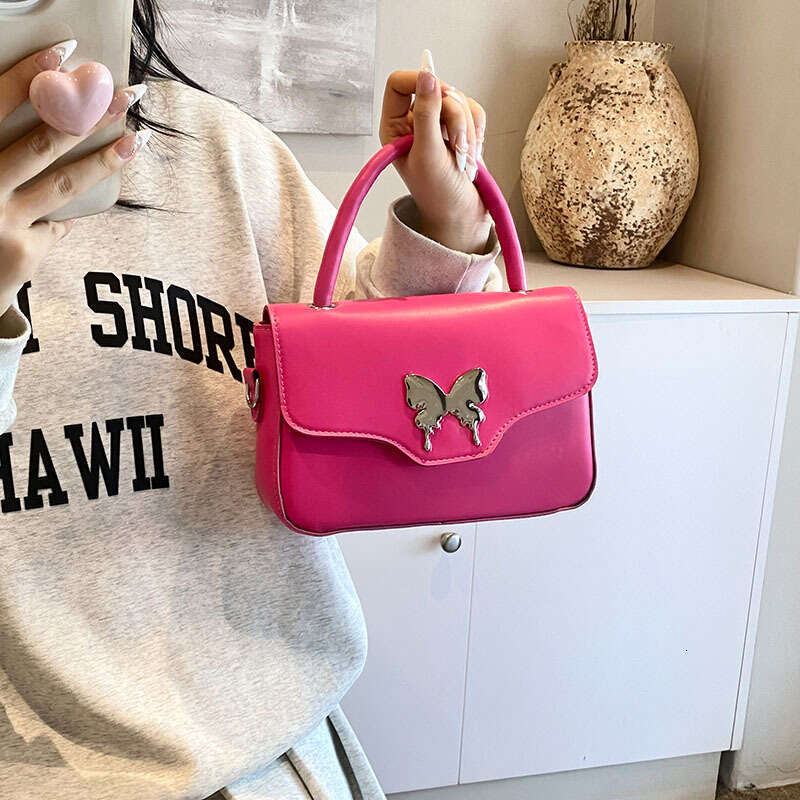 2024 new fashionable commuting bow shoulder stylish crossbody bag, women's hand-held small square bag