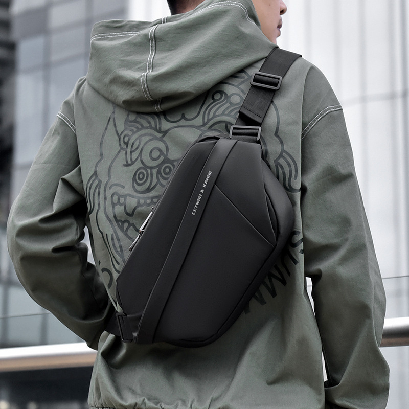 New Men's Chest Trend Single Shoulder Diagonal Cross Workwear Commuting Sports Waist Anti Splash Function Motorcycle Bag For Men