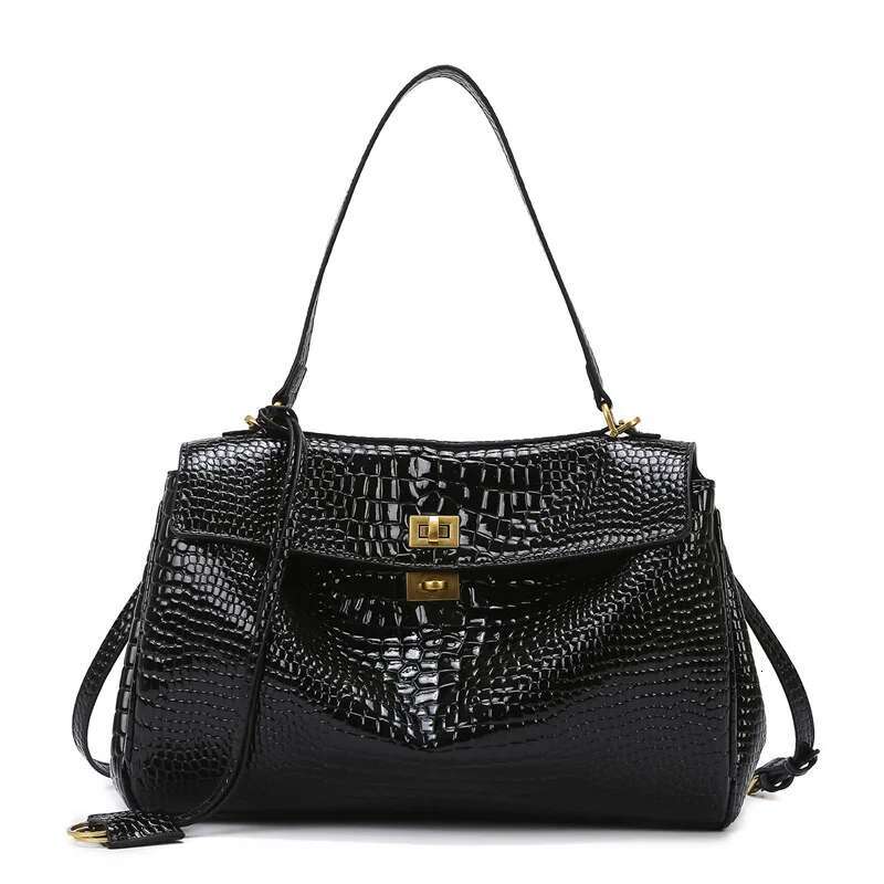 Crocodile Pattern Large Capacity Tote High-Quality Leather Handbag Fashion Travel Crossbody Bag For Women Business Briefcase