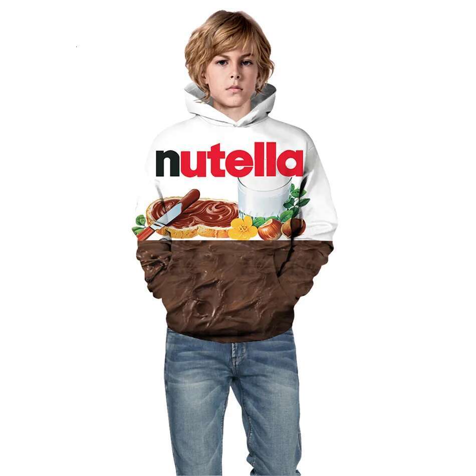 Ddmyshoesvip Winter Autumn Children D Sweatshirts Boy Girl Print Food Chicken Beef Noodle Hoodies Kids Pullovers Clothing Tops