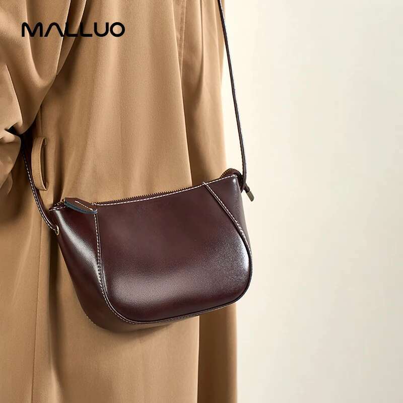 Women's Genuine Cow Leather Shoulder Bags Ladies Fashion Versatile Designer Crossbody Bag Female Shell Handbags For Lady