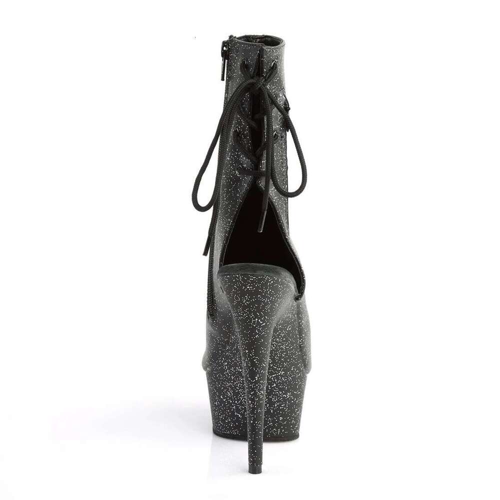 High Heel Cm Colorful Sparkling Waterproof Platform Thin Heel High Low Tube Nightclub Stage Steel Pole Dance Short Shoes