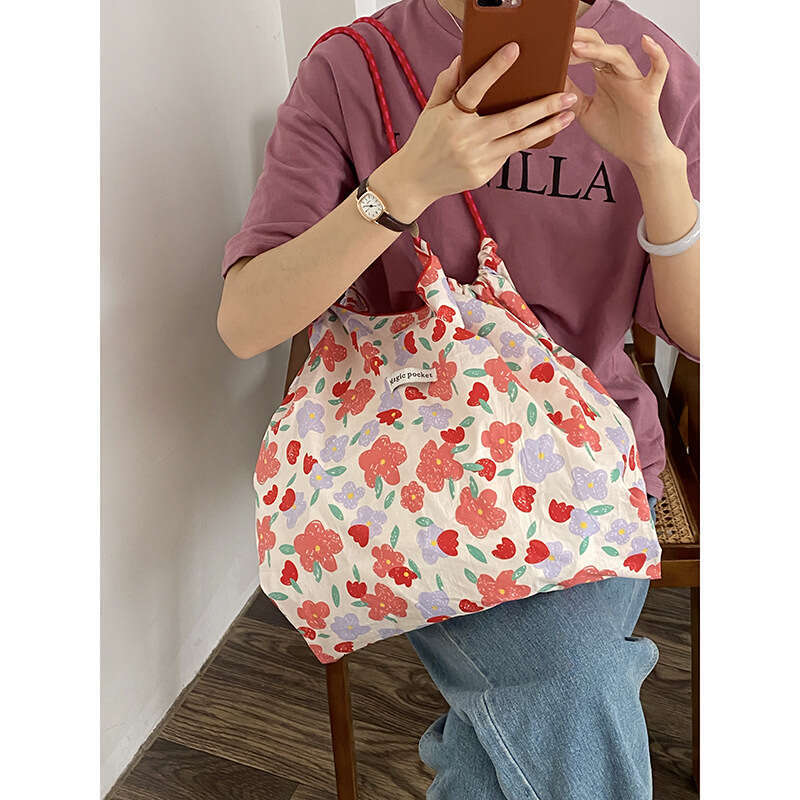 Yeyu/Hyunya Small Fragmented Canvas One Shoulder for Women's Large Capacity New INSTote Casual Bag