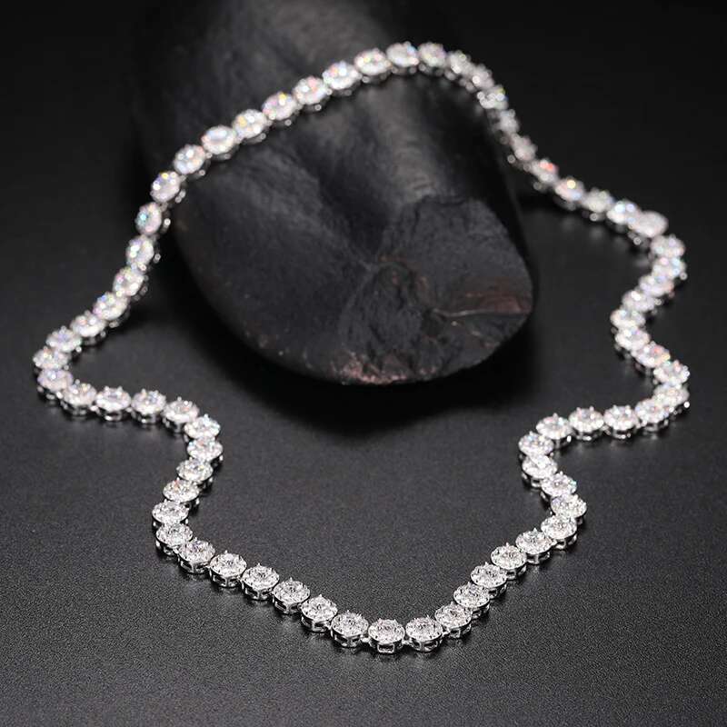 High Quality VVS1 Moissanite Chain For Women Necklace 925 Silver Unisex For Men Women Sterling Silver Luxury Necklaces Gift