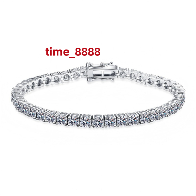 Hot Selling High-End 925 Silver Tennis Bracelet with Iced Out VVS Moissanite Diamond Banyan Design Luxury Jewelry